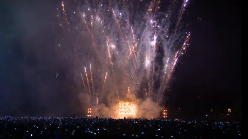 Fireworks at Leicester's Diwali celebrations 2014