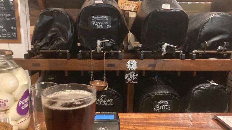 Beer in a pub