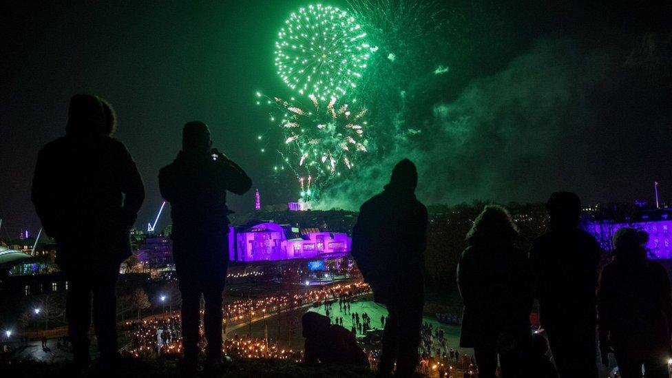 Fireworks in Edinburgh