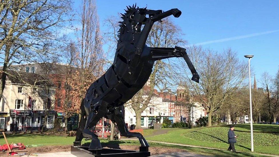 Horse sculpture