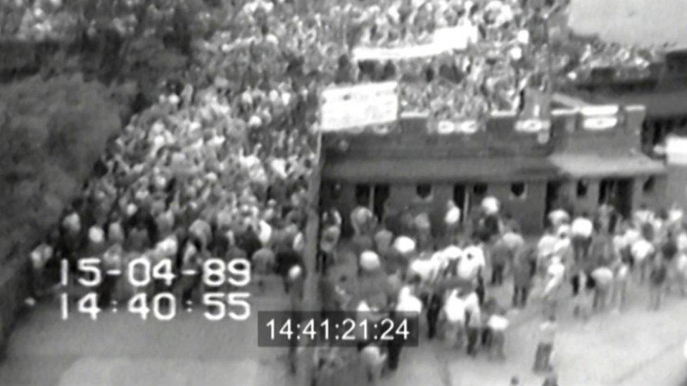 View of crowding at entrance to Hillsborough stadium at 2.41pm