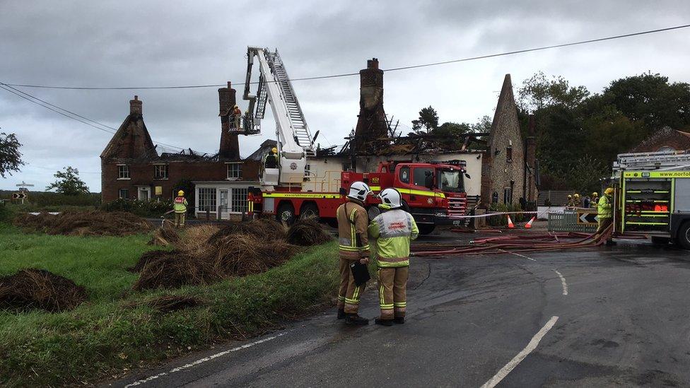 Fire crews at scene of blaze