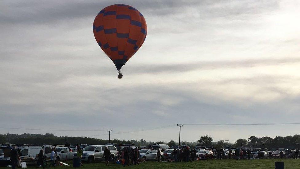 The balloon in flight