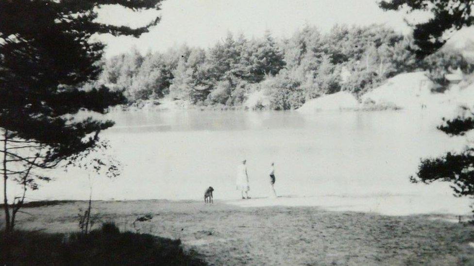 Blue Pool pictured in 1957