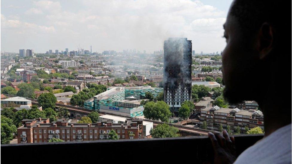 Man looking at tower