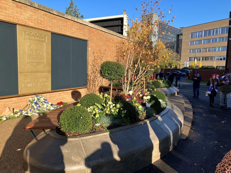 Memorial garden at Ipswich Town Football Club