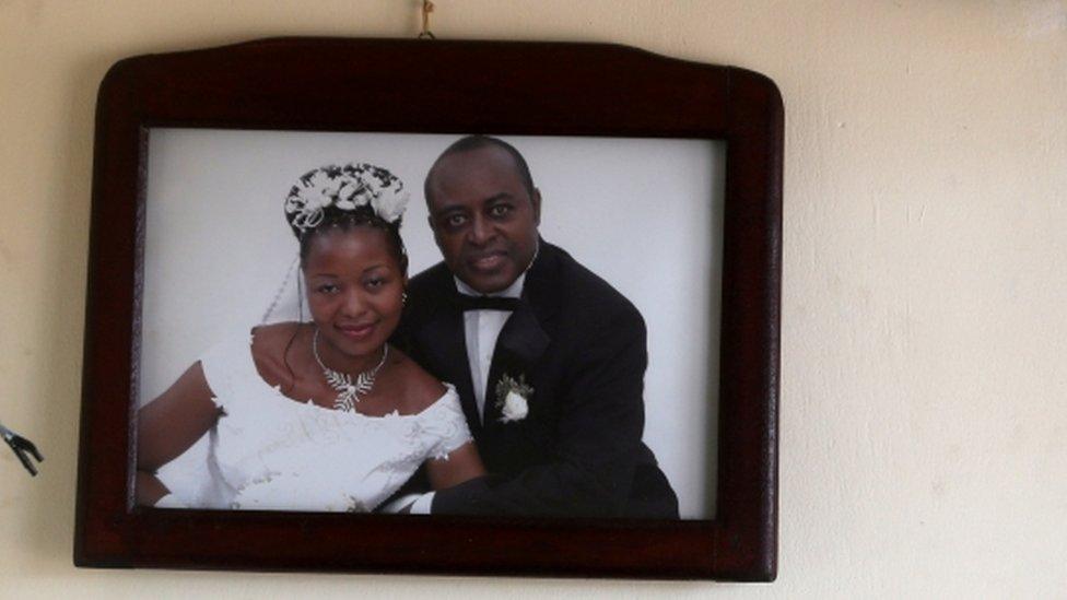 A wedding photo of King Charles Wesley Mumbere.