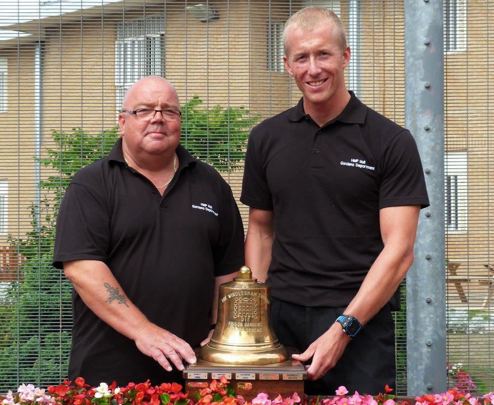 Prison garden instructors Steve Whitehead and Dave Wilson