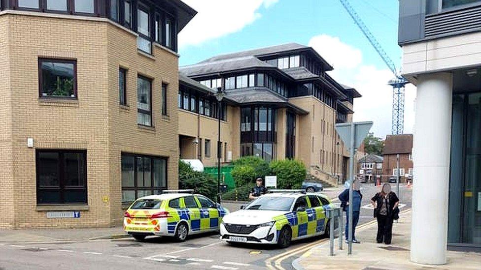 Police at Legg Street, Chelmsford