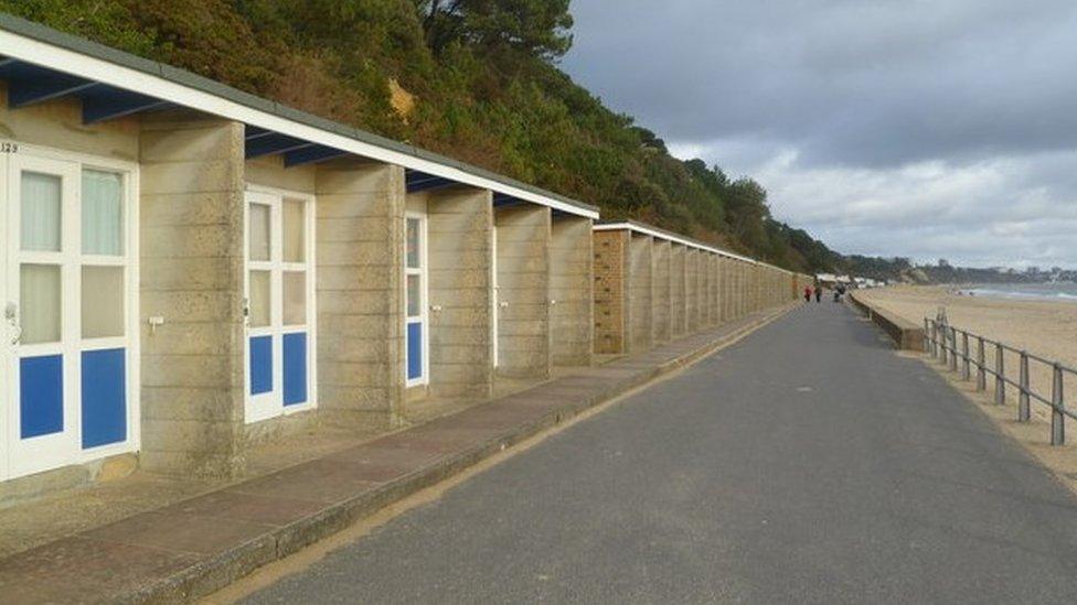 Beach huts at Canford Cliffs