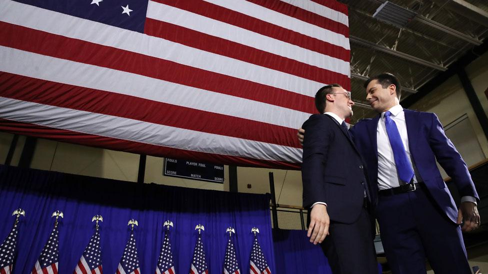 Pete Buttigieg with husband Chasten