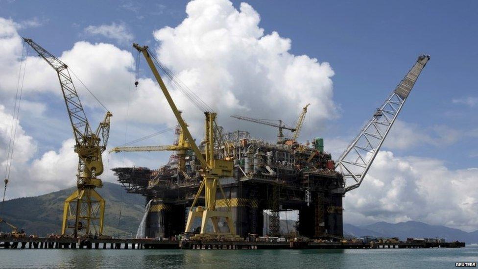 Petrobras oil platform in construction near Angra dos Reis