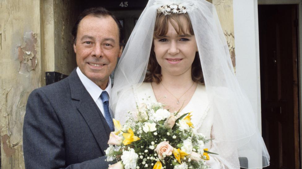 Bill Treacher as Arthur Fowler and Susan Tully as Michelle Fowler