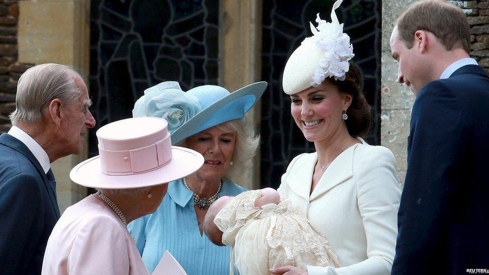 the queen looks at charlotte