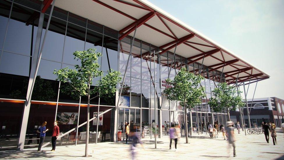 CGI of the transformed Sunderland train station