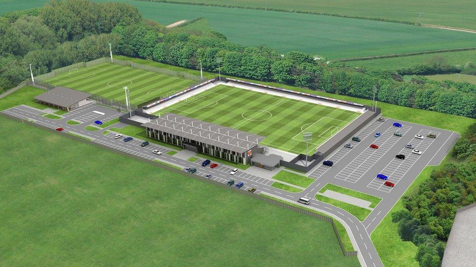 Artist's impression of Cambridge City FC at Sawston