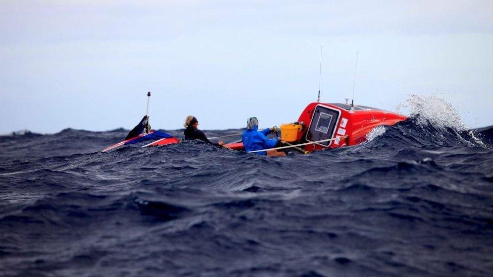 The team heading out to sea