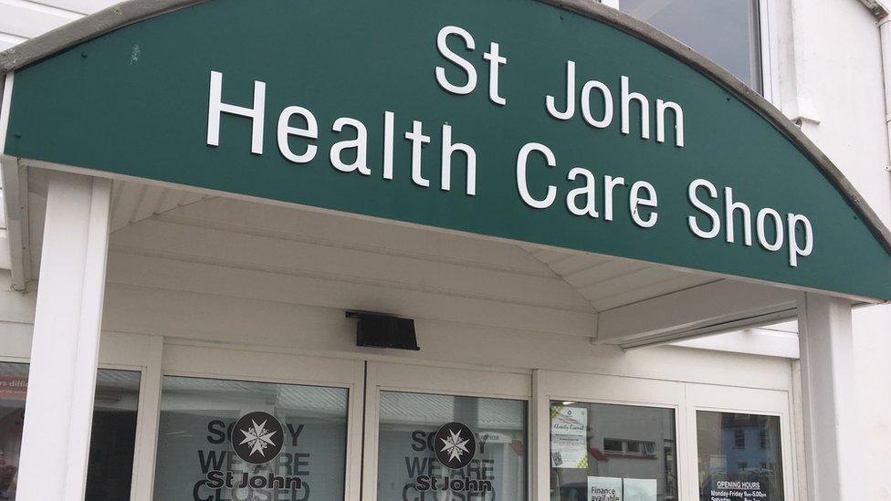 St Joh Health Care Shop in Guernsey