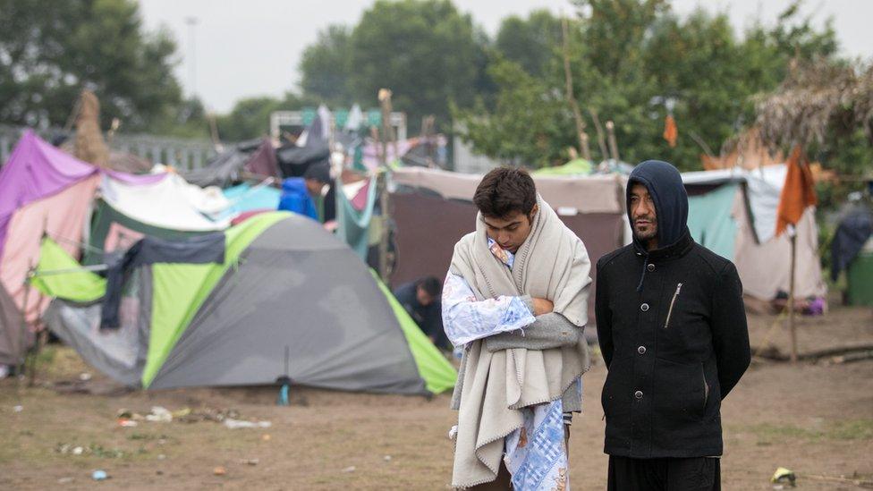 Migrants in Horgos, Serbia, July 2016