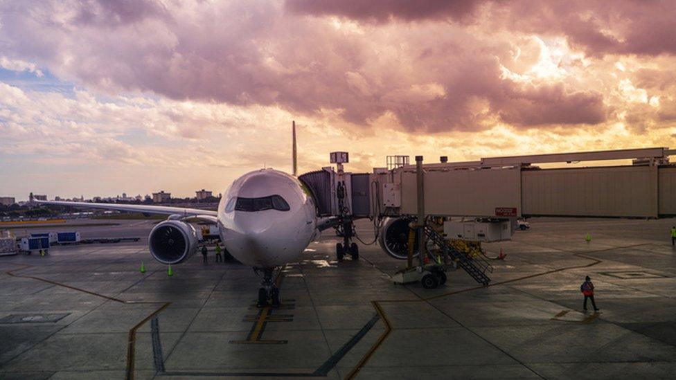 Plane at Miami airport