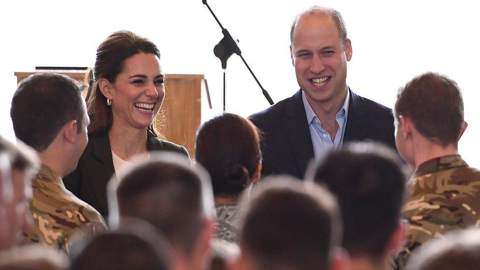 The Duke and Duchess of Cambridge at RAF Akrotiri base