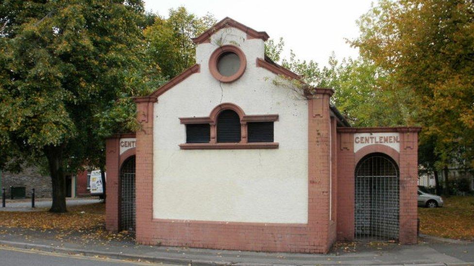 The former public toilet in Pill