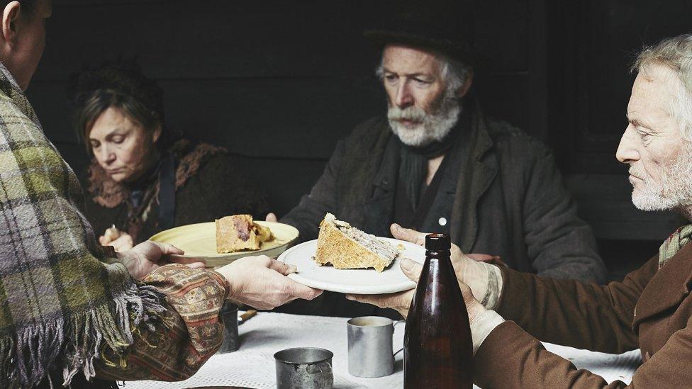 Dinner scene from The Victorian Slum