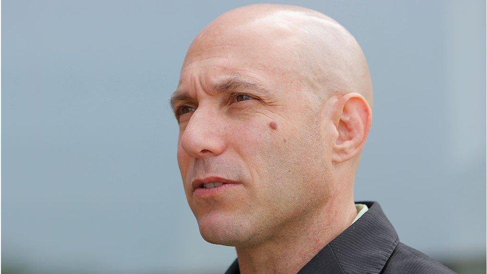 Jeremy Richman talks with students and faculty at the University of New England on Tuesday, August 12, 2014. Dr. Richman's daughter Avielle was killed in the Sandy Hook shooting in Connecticut and he is studying the human brain and exploring whether there are neurological signs that predispose people toward violent acts.