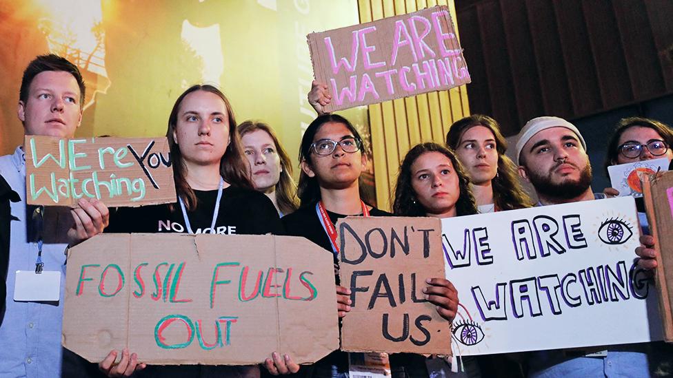 Activists at the summit in Egypt on Saturday