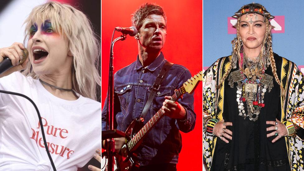 Hayley Williams, Noel Gallagher, Madonna