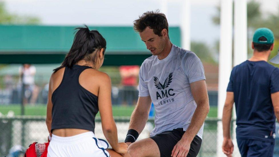 Emma Raducanu and Andy Murray