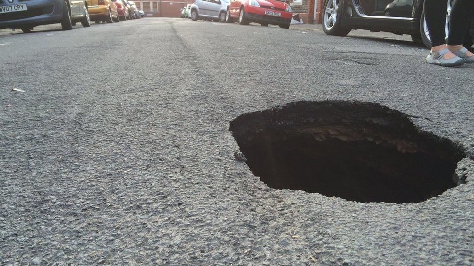 Sink hole on Talygarn Street