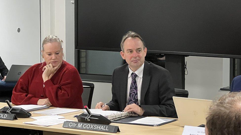 Mark Coxshall at a Thurrock Council meeting