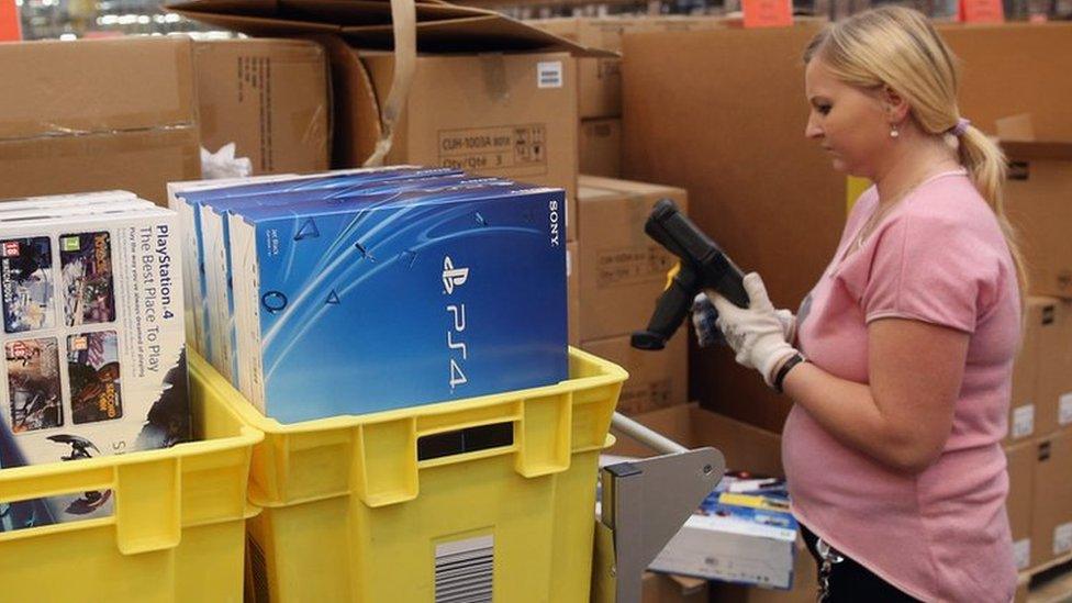 Worker at an Amazon warehouse in Peterborough