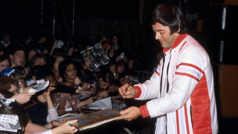 Tony Blackburn at Radio 1's 10th anniversary disco