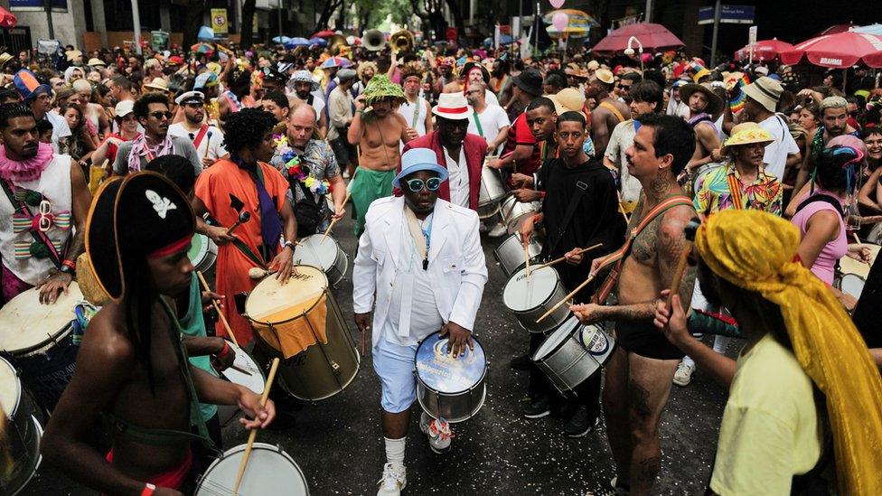 People playing music in the street