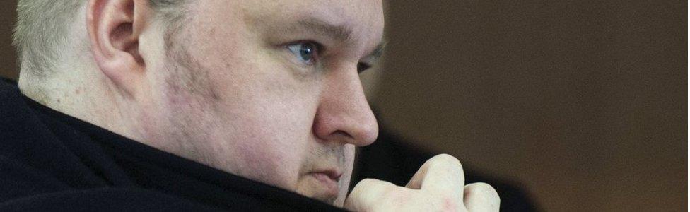 German tech entrepreneur Kim Dotcom appears in an Auckland court, 23 December 2015