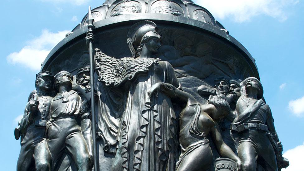 Close-up of the Confederate memorial at Arlington National Cemetery, Arlington, Virginia, US