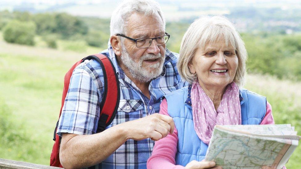 older couple out walking