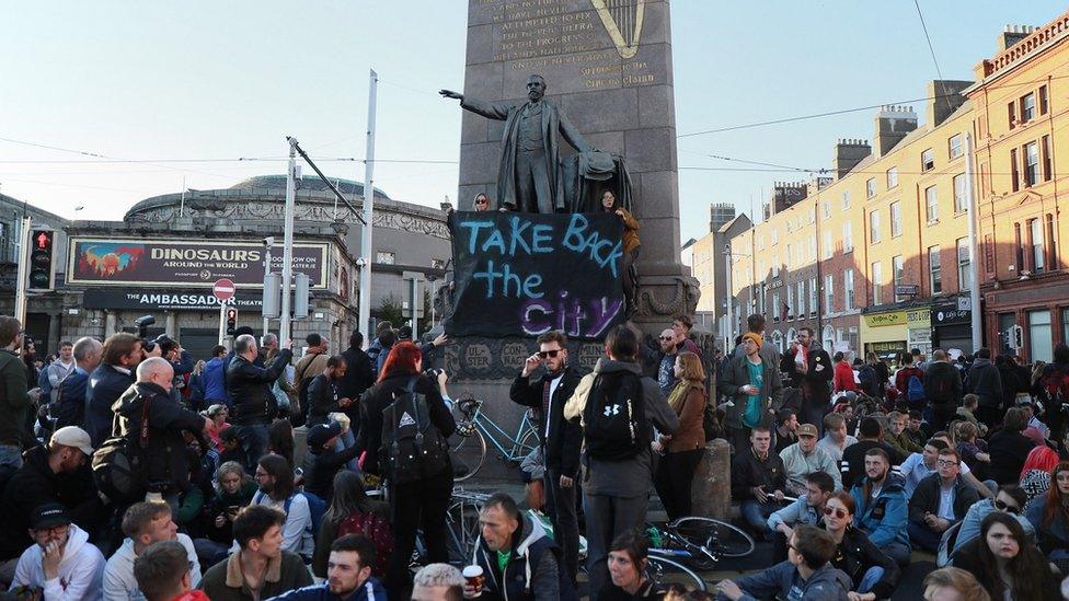 Take Back the City protest in Dublin