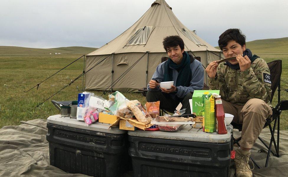 Jim and Tommy in Mongolia