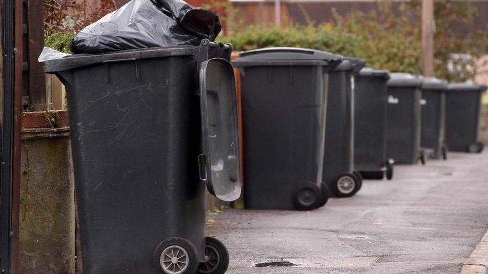 Row of bins