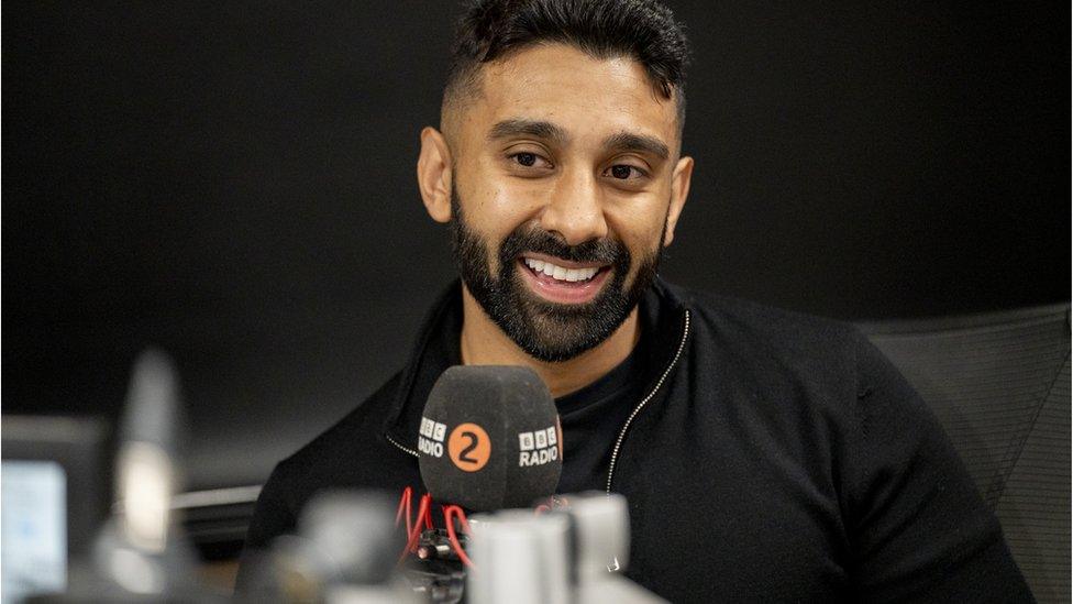 Jaz Singh in BBC studio