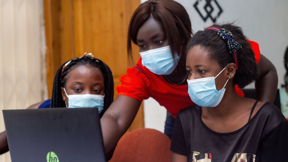 Girls attending a session at Kumasi Hive in Kumasi, Ghana