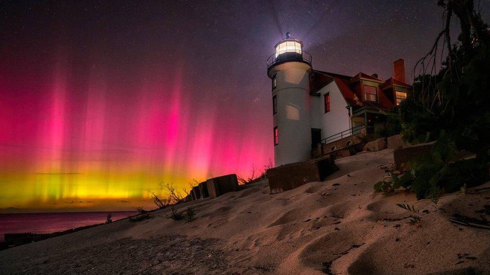 Northern Lights in Michigan, USA