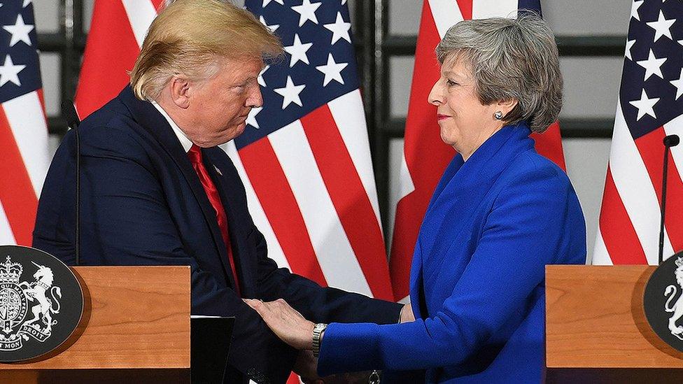 Donald Trump and Theresa May