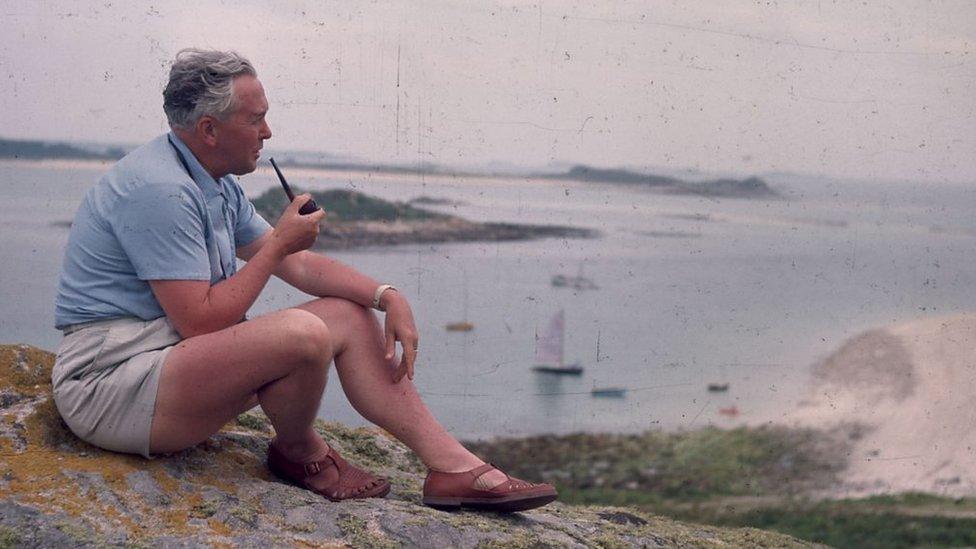 Harold Wilson on holiday