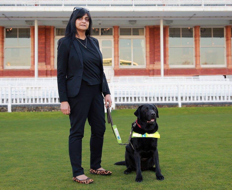 Deborah Persaud and guide dog Lewis