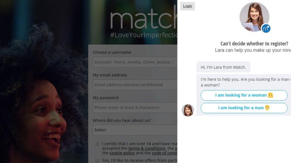 Lara, match.com chatbot