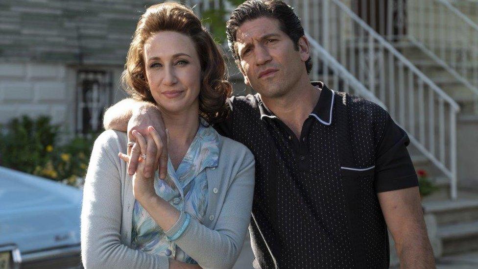 Vera Farmiga and Jon Bernthal in The Many Saints of Newark: